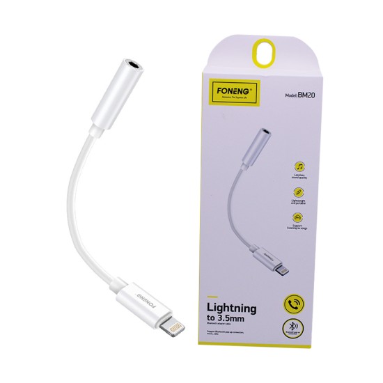 Foneng Audio Transform Cable BM20 iPhone to 3.5MM White